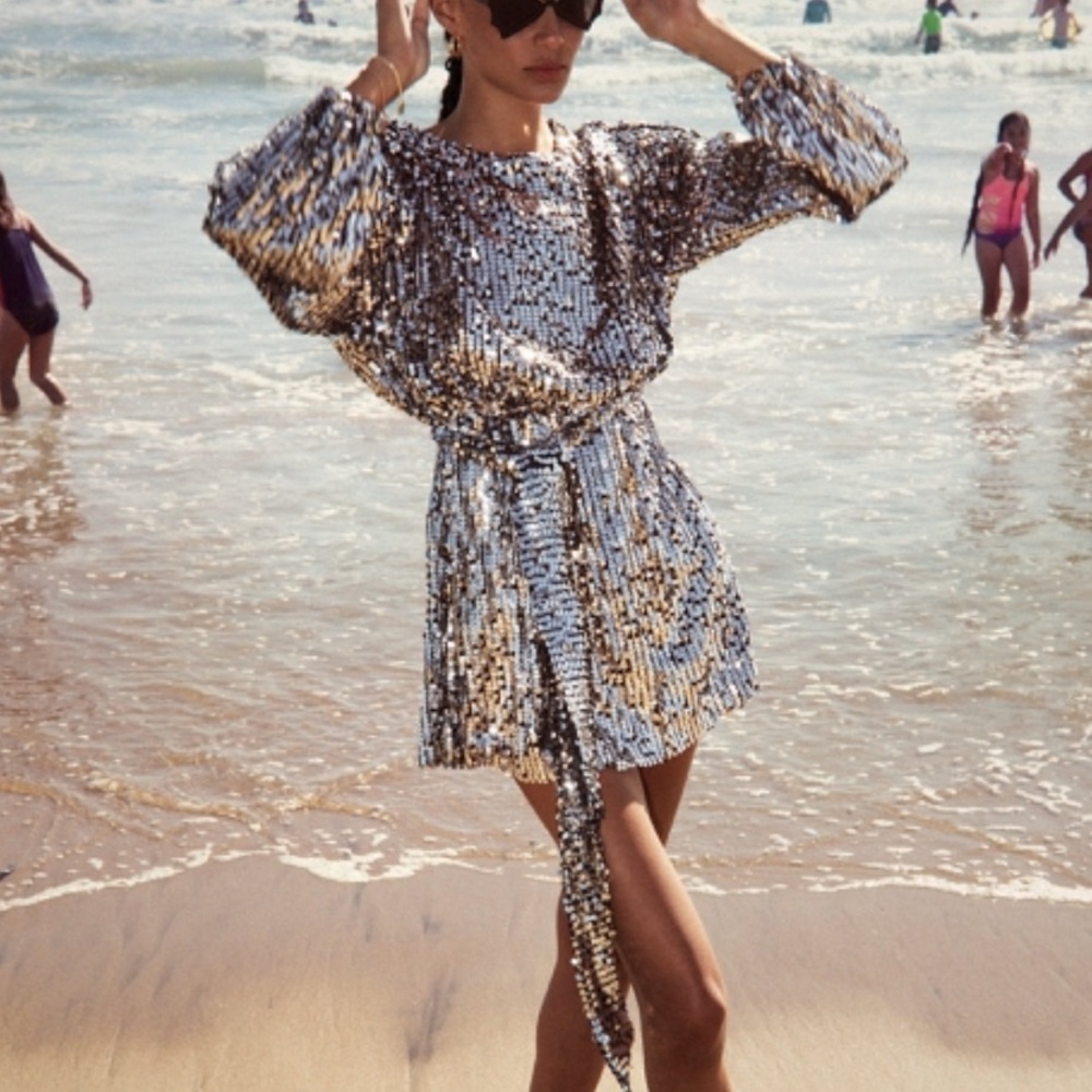 NWT Zara sequin mini dress